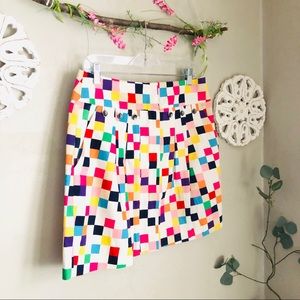 Anthropologie Odille multicolor chekered Skirt - DONATING AFTER 8/18